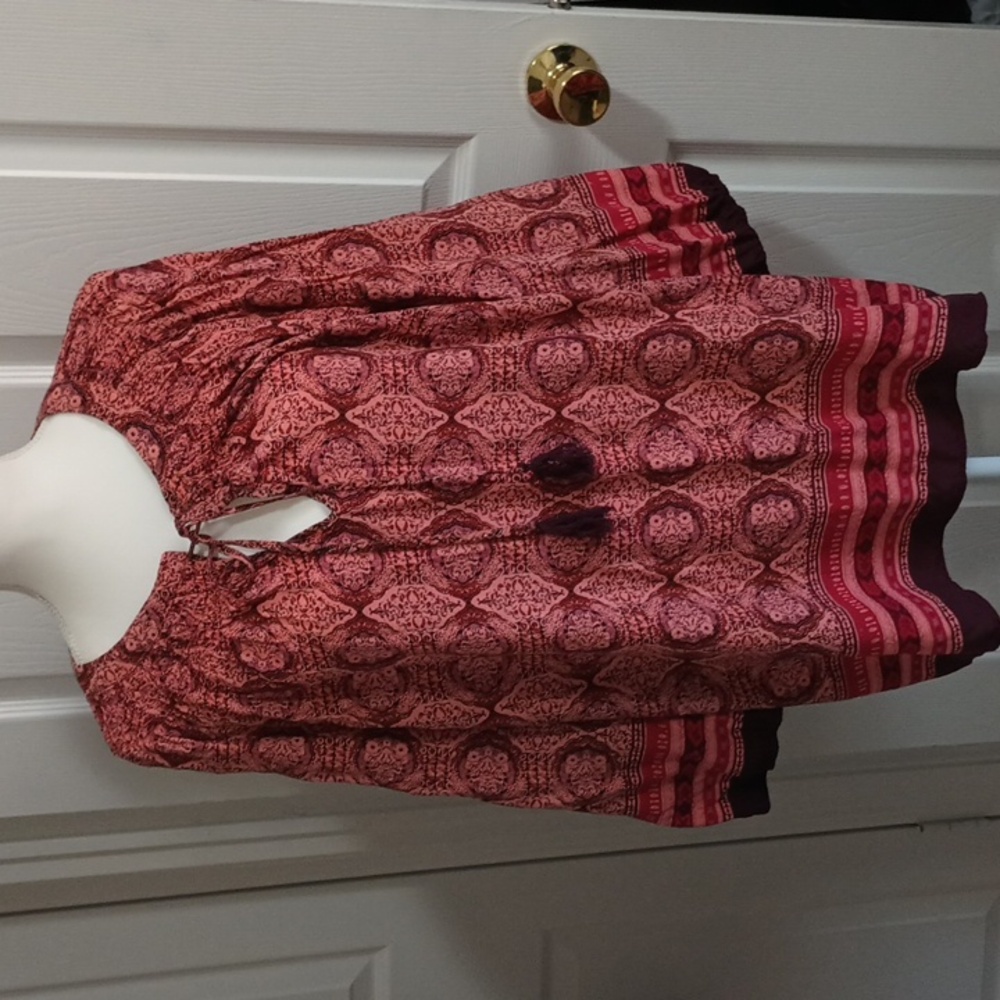 ARTISAN NY 3X WOMENS COLORFUL LOOSE TOP LIGHTWEIGHT AND VERSATILE 3/4:SLEEVE